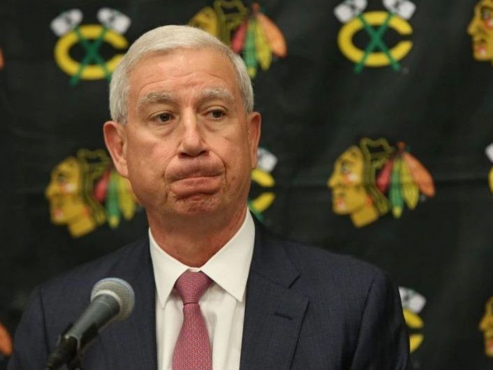 The Chicago Blackhawks fire president John McDonough